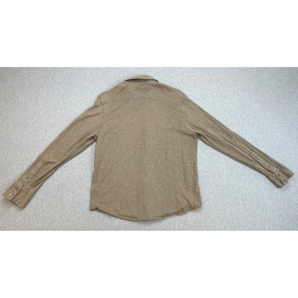 Banana Republic Shirt Mens Medium Brown 100% Cotton Pockets Button Up